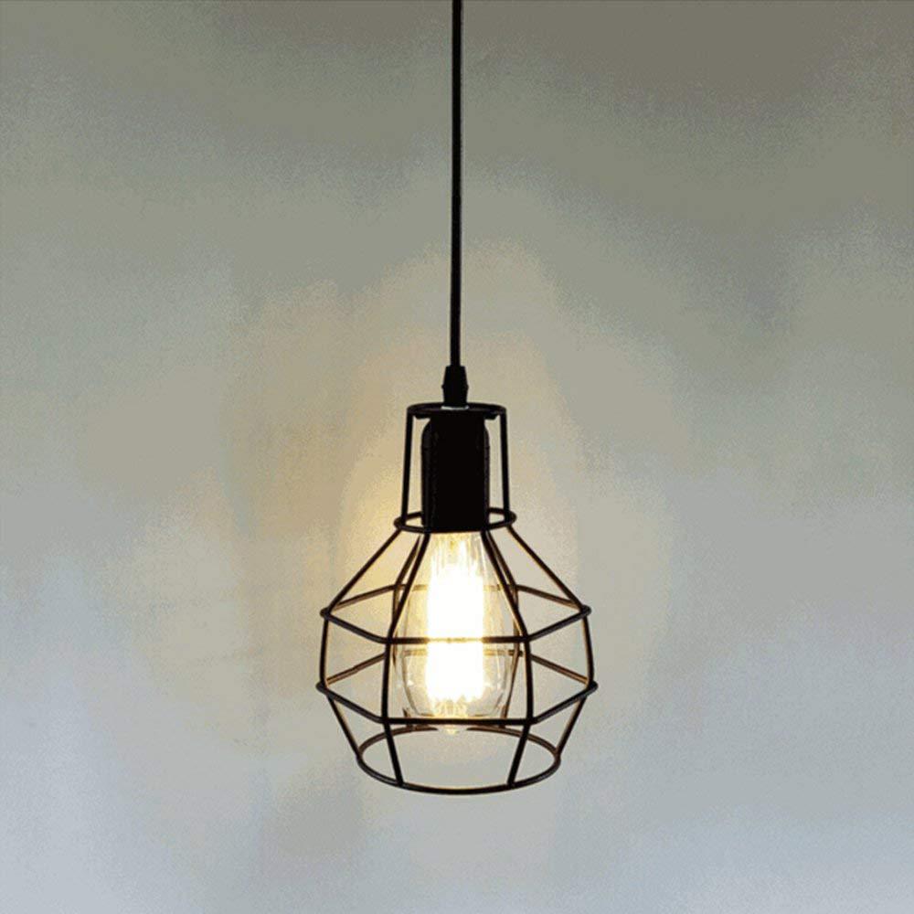 Hollow Lamp Shades Vintage Light Guard Cage Lampshade Pendant Light Bulb Guard Lamp Protective Net Industrial Lamp Covers D30