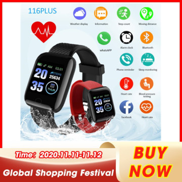 For 116 Plus Smart Watch Wristband Sports Fitness Blood Pressure Heart Rate Call Message Reminder Pedometer D13 Smart Watch New