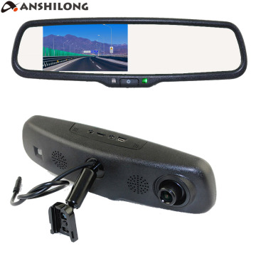 ANSHILONG Car Rear View Mirror DVR with 4.3 inch Monitor + Special OEM Bracket 1080P Digital Video Recorder G-sensor