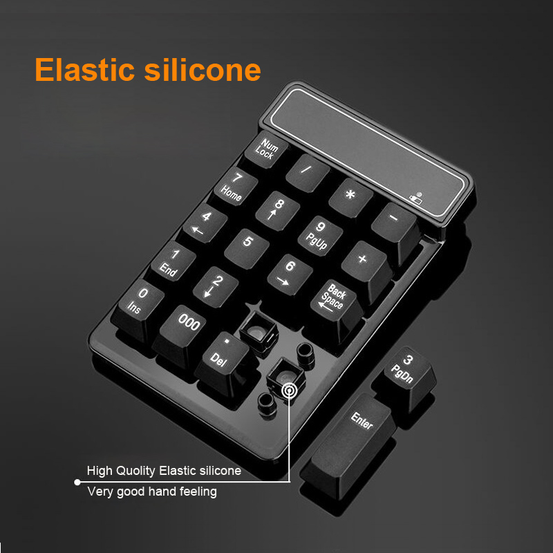 2.4GHz wireless keyboard Mini USB Numeric Keypad 19 Keys Number Pad Numpad Receiver For Accounting Laptop PC Computer