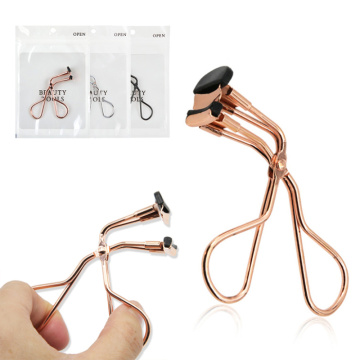 Mini Rose Gold Silver Eyelash Curler Beauty Makeup Tool Stainless steel Eye Lashes Makeup Eyelash Tweezers Makeup Accessories