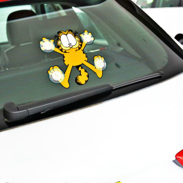 Volkrays Car Decoration Funny Garfield Simulation Suction Cup Sticker Decal for Motorcycle Honda Chevrolet Fridge Trolley Case
