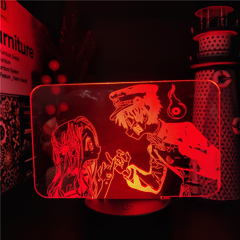 Toilet-Bound 3D Lamp Hanako Kun LED Night Light Decoration Anime Lampara Baby Lamp Bedroom Decor Lamps Creative Cartoon Lights