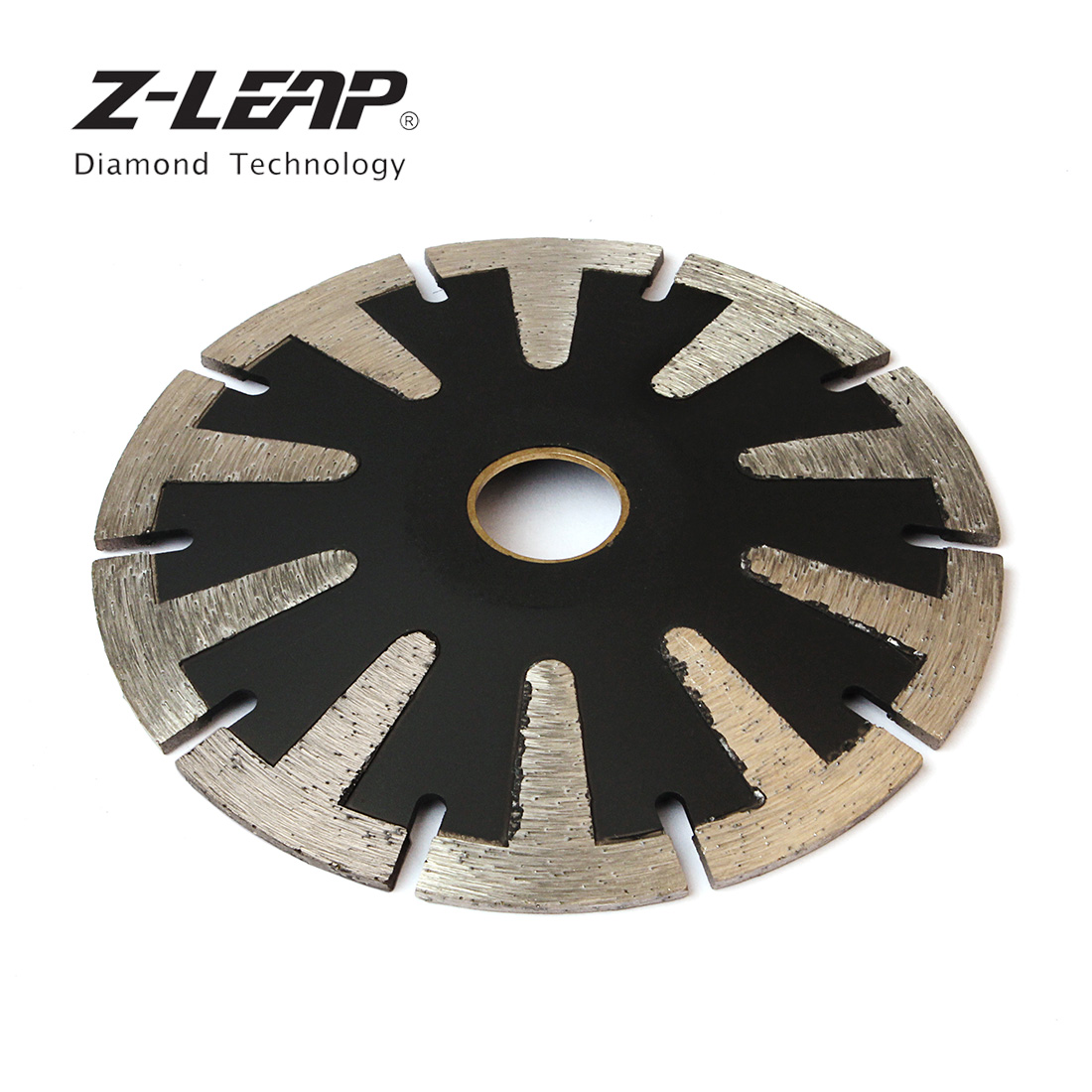 Z-LEAP 5 Inch Concave Curved Disc Diamond Saw Blade T-Segmented Turbo Rim Cutting Disc For Granite Marble Convex Diamond Tool