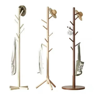 Solid Wood Coat Rack for Bedroom
