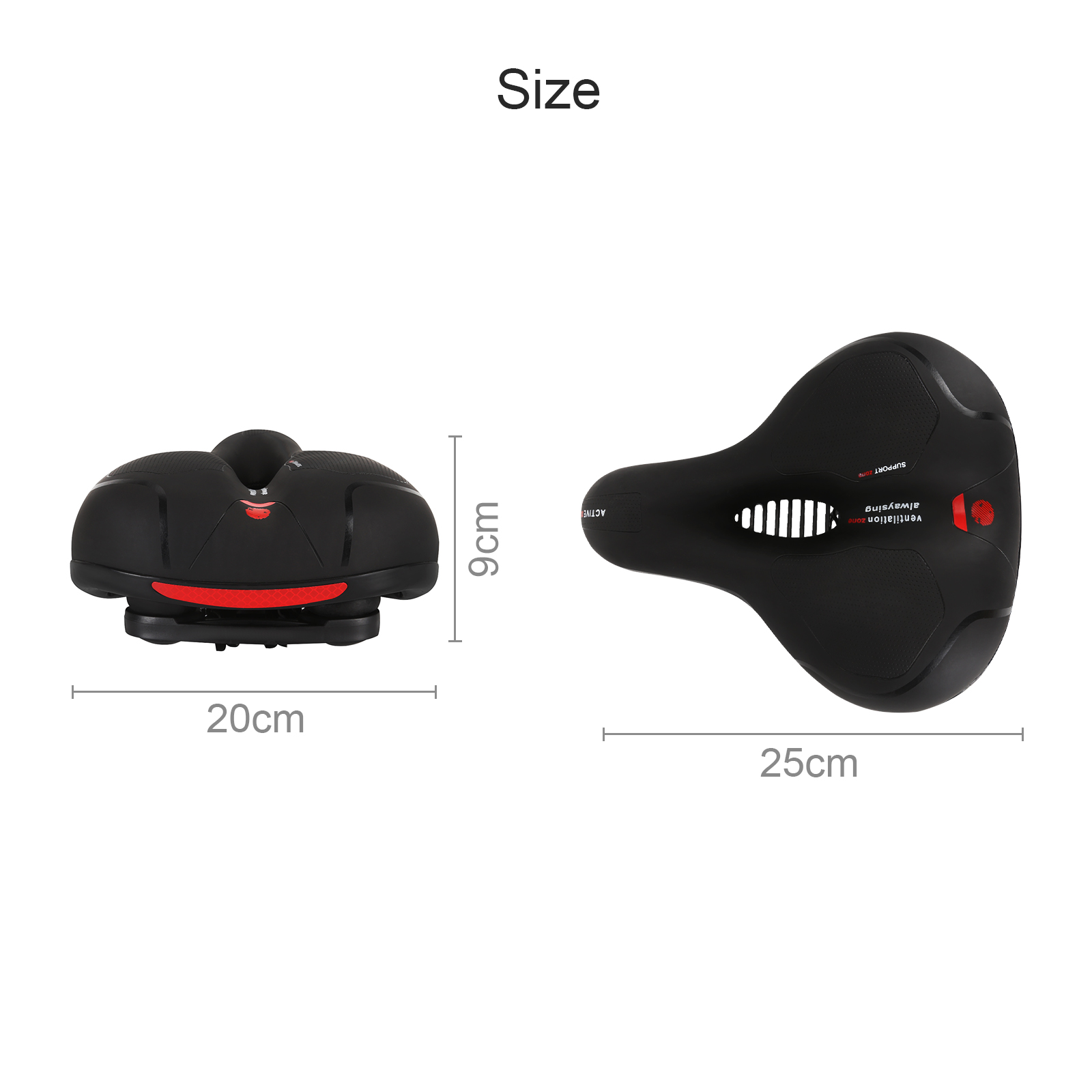 Breathable Bike Saddle Big Butt Cushion Leather Surface Seat Mountain Bicycle Shock Absorbing Hollow Cushion Bicycle Accessories