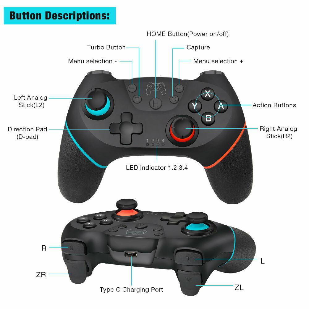 Wireless Game Controller For Nintend Switch Controller Bluetooth Gamepad For NS Switch Controller Bluetooth Joystick