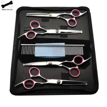 Professional Pet Scissors For Dog Sharp Edge Cat Hair Cutting Tools Kit Stainless Curved Blade Scissors Pet Barber