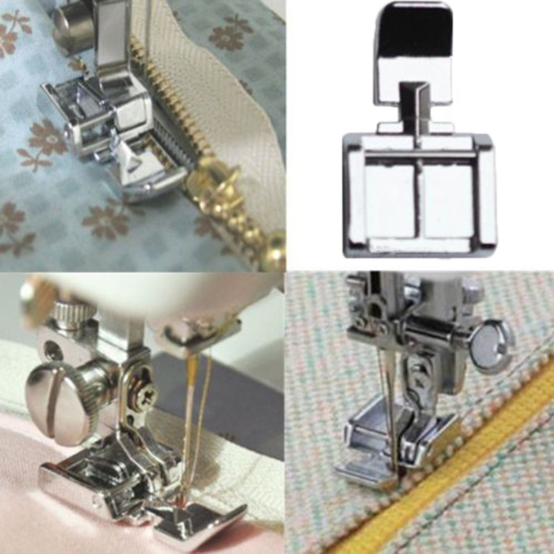 New Hot Zipper Foot 2 Sides For Sewing Machine Brother Janome Singer Snap-on Models Home Art Sewing Tools Supplies Accessories