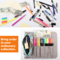 Pen Pencil Case, Roll Up Pencil and Makeup Pouch Bag Organizer with 1 Removable Pencil Pouch,5 Slots, 1 Zipper Pocket&Magnetic