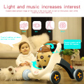 Baby Walker Toys Multifuctional Educational Walking Infant Toddler Trolley Sit-to-Stand ABS Musical Walker for Toddler Kids M117