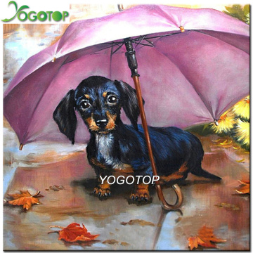 YOGOTOP Square/Round Diamond Embroidery Full Display umbrella dachshund dog 5D DIY Rhinestone Mosaic Diamond Painting Pet YY363