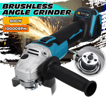 125/100mm 4 Speed Brushless Electric Angle Grinder Grinding Machine Cordless DIY Woodworking Power Tool For 18V Makita Battery