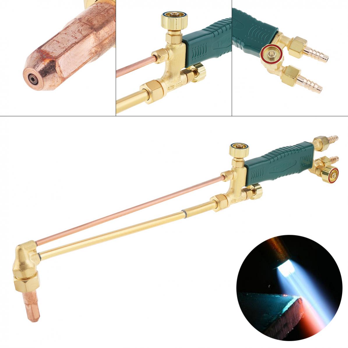 Gas Welding Gun Copper Shot Suction Torch with Copper Cutting Nozzle Support Oxygen Acetylene Propane for Heating / Grilling