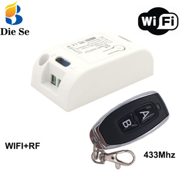 Smart Automation Relay Wifi Wireless Switch and 433Mhz RF Remote Control Via IOS Android Phone and Transmitter Timing control