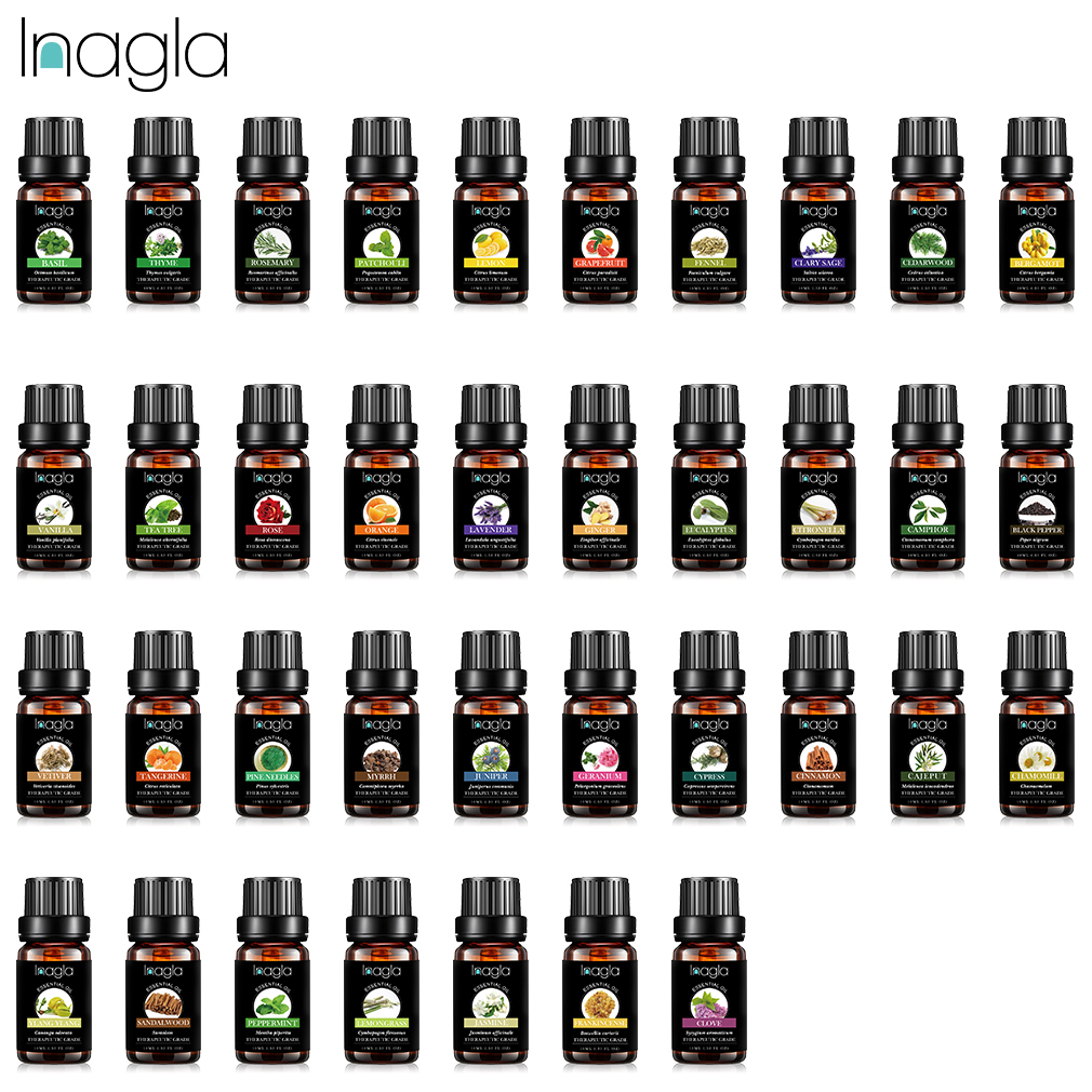 Inagla Peppermint 100% Pure Essential Oils For Aromatherapy Diffusers Essential Oil for Relieve Stress Organic Massage Relax