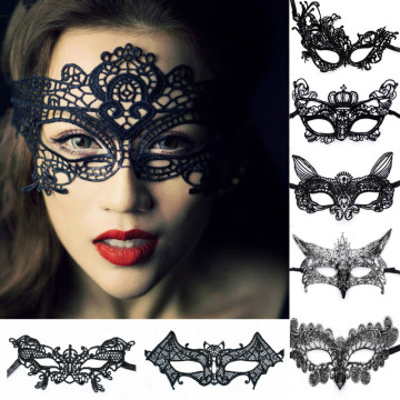 Hollow Lace Mask Black Sexy Halloween Mask Bar Dance Party Show Goggles Halloween Party Mask