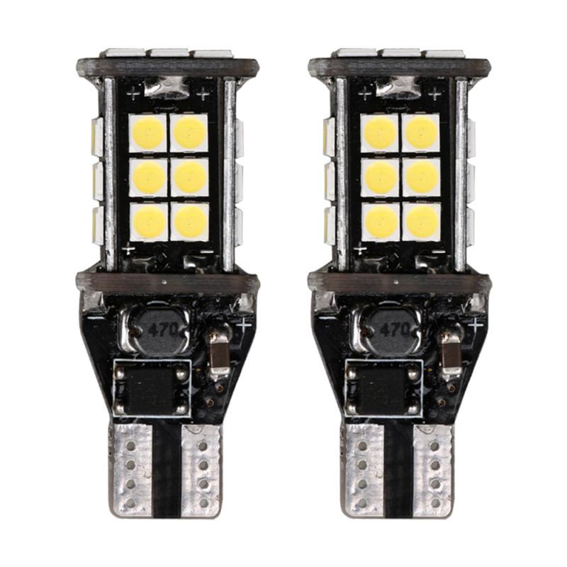 2Pcs White light T15 W16W 3030 24 SMD LED Reverse Light 4014 Car Canbus Reversing Lighting Backup Parking Lamp Car Accessories