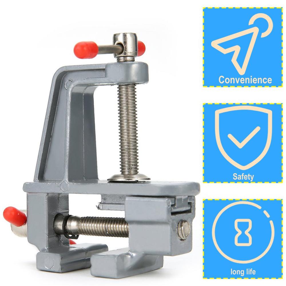 Portable Aluminum Alloy Table Vise Metal Clamp Locksmith Clip Parts Screw Bench for DIY Jewelries Craft mould Fixed Repair Tool