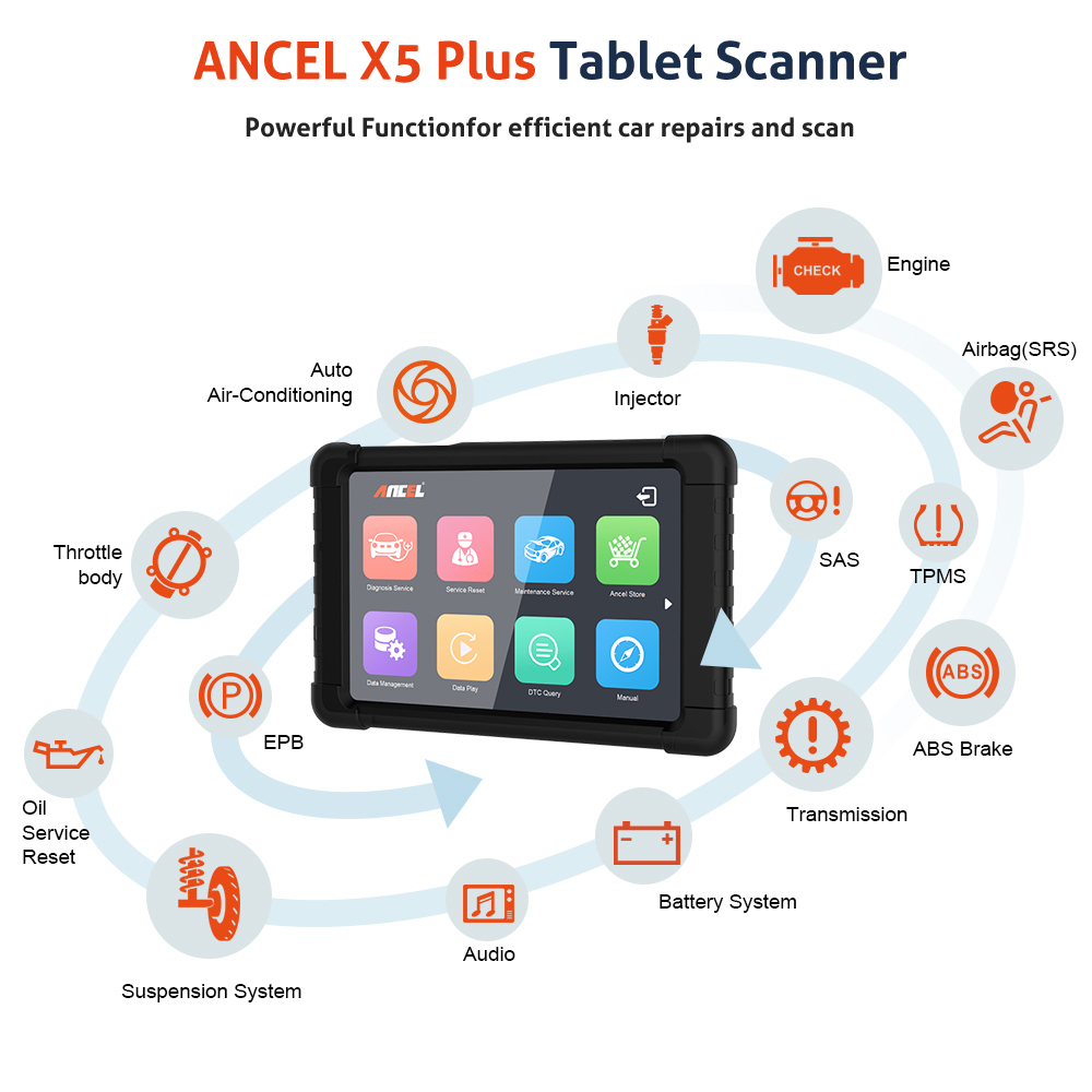 Ancel X5 obd2 automotive scanner Professional Wifi Full System Car Diagnostic Tool With Oil EPB ABS SRS Free Update Code Readers