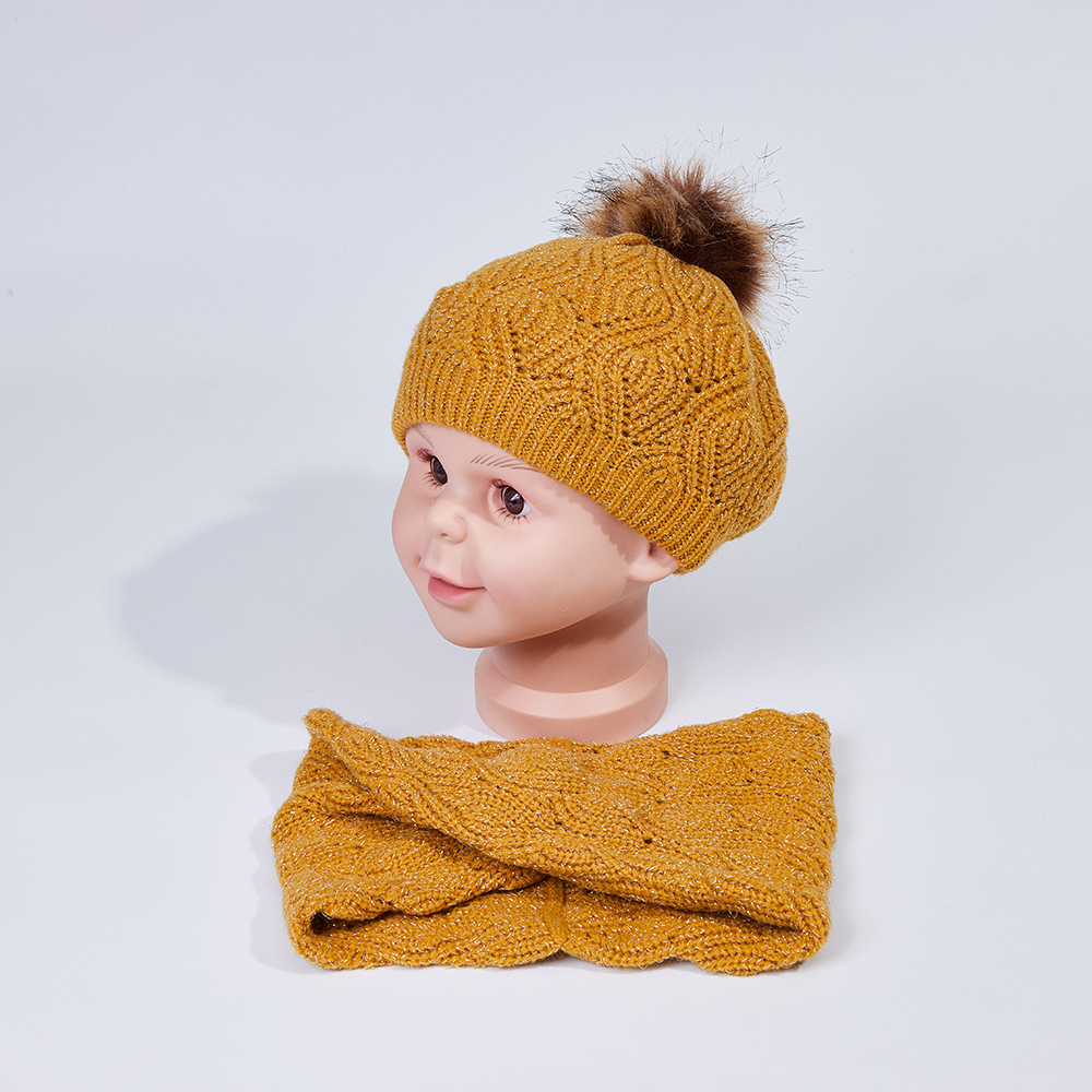 Cf T 0015 Knitted Beanie And Scarf Set 2