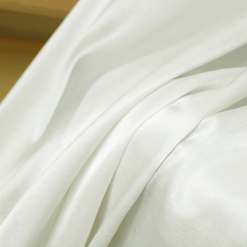 Natural white silk satin fabric soft silk cotton charmeuse lining
