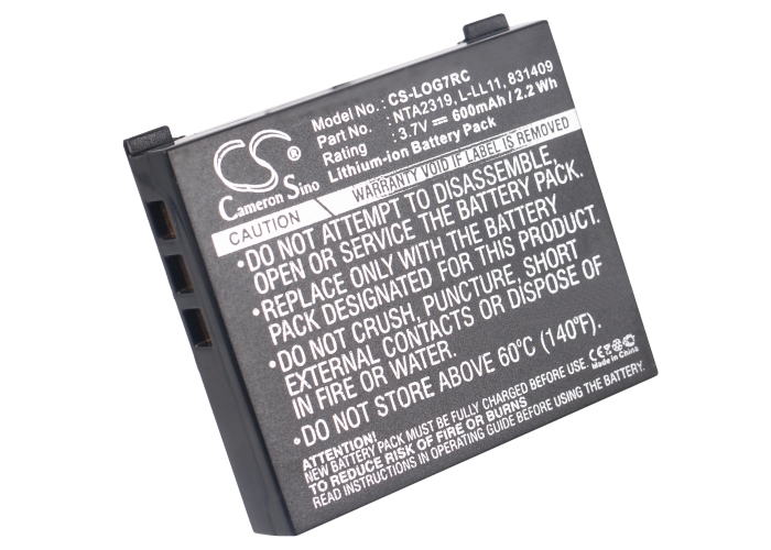 Cameron Sino 600mAh Battery L-LL11, NTA2319 for Logitech G7 Laser Cordless Mouse, M-RBQ124, MX Air