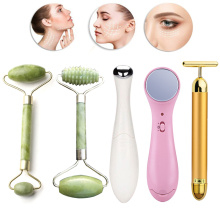 Face Massage Double Heads Jade Stone Face Lift Hands Body Skin Relaxation Slimming Face Lift Roller Beauty Health Skin Care Tool