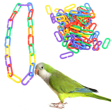 100pcs Plastic C-clips Hooks Chain C-links Sugar Glider Rat Parrot Bird Toy Stairs Pet Products Toy Rat Parrot Toy Parts