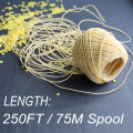 Organic Hemp Candle Wick With Natural Beeswax Coating for Hemp Wick Lighters DIY Candle Making Crafts 250FT Spool (2mm)
