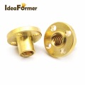 3D printer accessoris Copper Screw Nut T2mm T4mm T8mm Lead Screw stepper motor rail screw Flange Brass Screw Nut