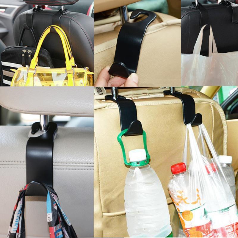 Car Seat Universal Hook Bearing 20kg Headrest Hanger Organizer Hook Handbag Purse Cloth Storage Holder Clip car accessories