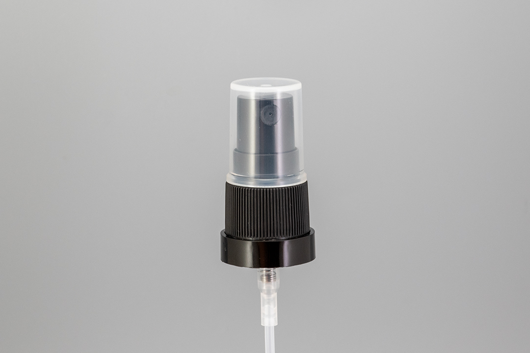 18/415 Black Ribbed Tamper-Evident Fine Mist Sprayer