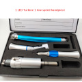 1 Set 4 hole Dental Air Turbine Denttist Equipment Tools With LED lowspeed dental highpiece