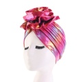 Heat Source Of Products For Ladies Laser Big Flower Headband Hat Turban Headwear Hijab Cap Muslim Bandans Hair Acessories