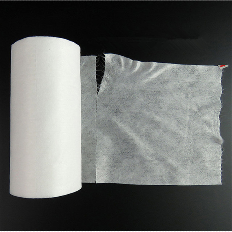 3 Rolls/Pack High-grade White Disposable Facial Tissue Cotton Disposable Face Towel Break Point Non-Woven Fabric Roll Towels