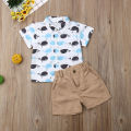 1-6Y Summer Toddler Baby Boys Clothes Sets Whale Tops T-Shirt Pants Shorts 2PCS Outfits