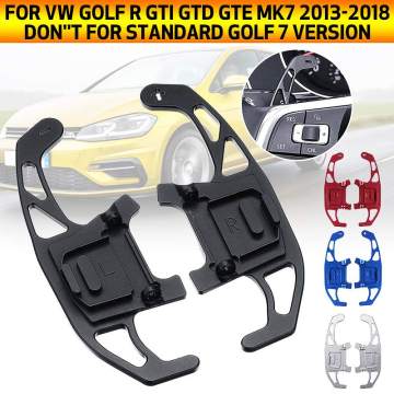 Pair Shift Paddle DSG Steering Wheel Gear Shifter Paddle Extension For VW GOLF MK7 GTI R GTD GTE 7 2014-2019