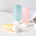 PE Hose Dispense Bottle 60ml Silicone Refillable Bottle Portable Lotion Shampoo Bath Cosmetic Squeeze Containers