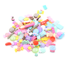 10Pcs/lot DIY Phone Case Decor Crafts Miniature Resin Lollipop Candy Dollhouse Food Kitchen Toys Dolls Miniature Pretend Toy