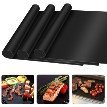 3pcs Non-stick BBQ Grill Mat Baking Mat BBQ Tools Cooking Grilling Sheet Heat Resistance Easily Cleaned Kitchen Tools