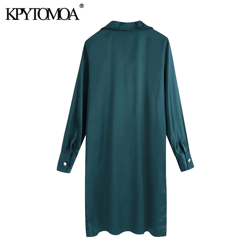 KPYTOMOA Women 2020 Fashion With Metal Buttons Loose Fitting Cozy Blouses Vintage Long Sleeve Female Shirts Blusas Chic Tops
