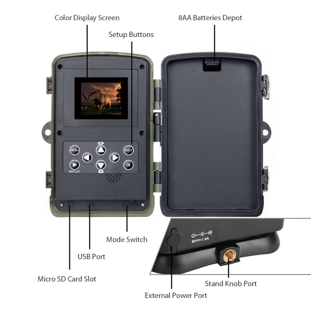 Suntekcam HC-801M 2G Hunting Camera 16MP Trail Camera SMS/MMS/SMTP IP65 Photo Traps 0.3s Trigger Time Camera Trap Wild Cameras