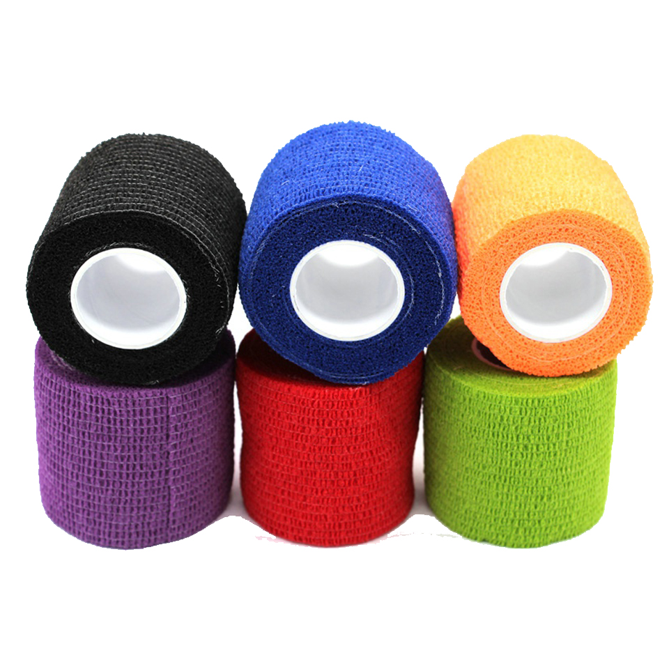 1pc Disposable Self-adhesive Flex Elastic Bandage Tape For Tattoo Handle Grip Tube Wrap Elbow Stick Medical Accessories 5*450cm