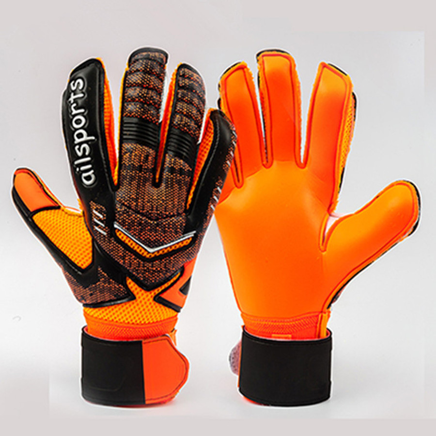 Men Kids Professional Soccer Goalkeeper Gloves Soft Full Latex Slip Strong Protection Football Goal Keeper Gloves 5 Finger Save