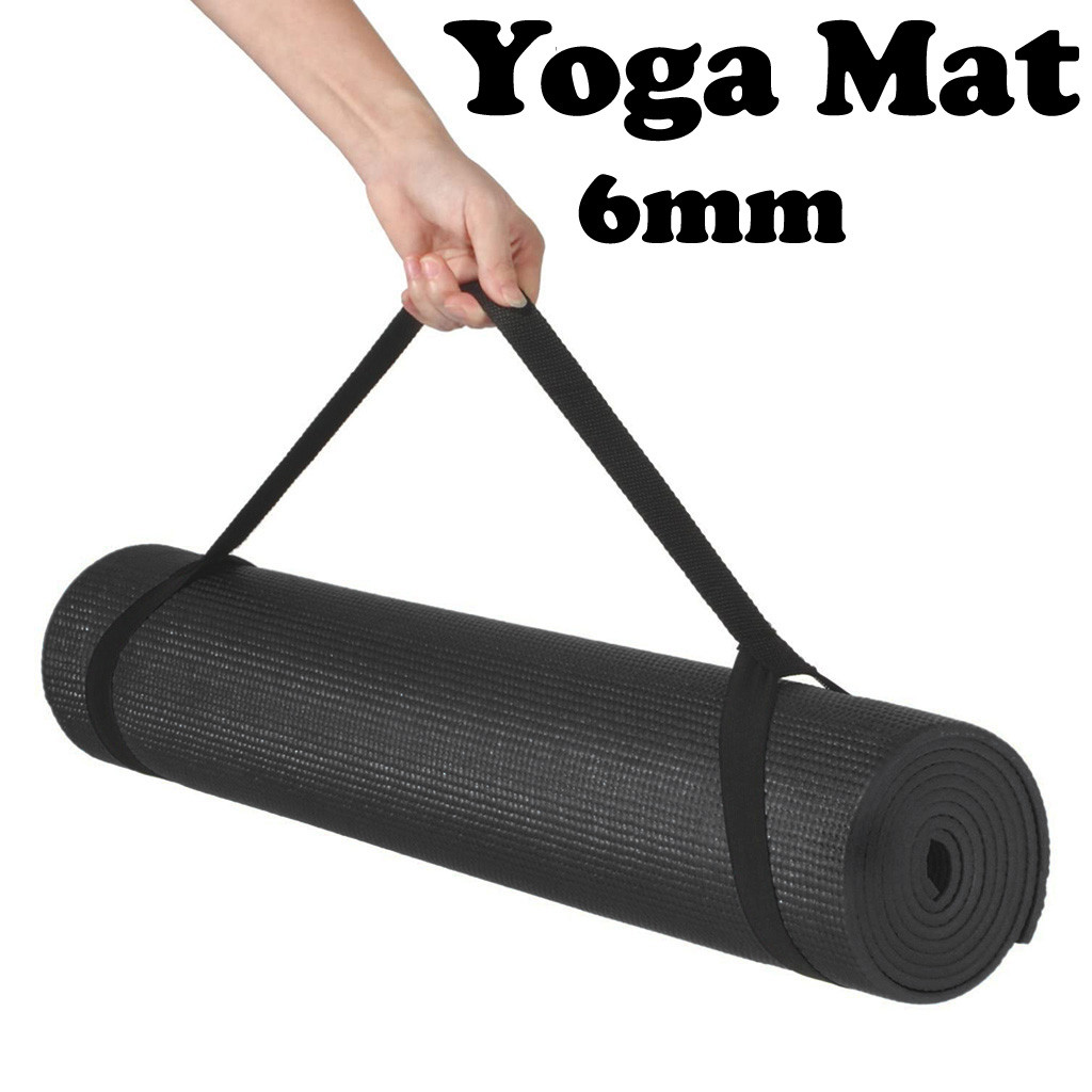 6mm Mat Yoga 173cm Enlarged Fitness Mat Gym Exercise Mat Yoga Lengthen Non-slip For Beginner With Elastic Carrying Strap
