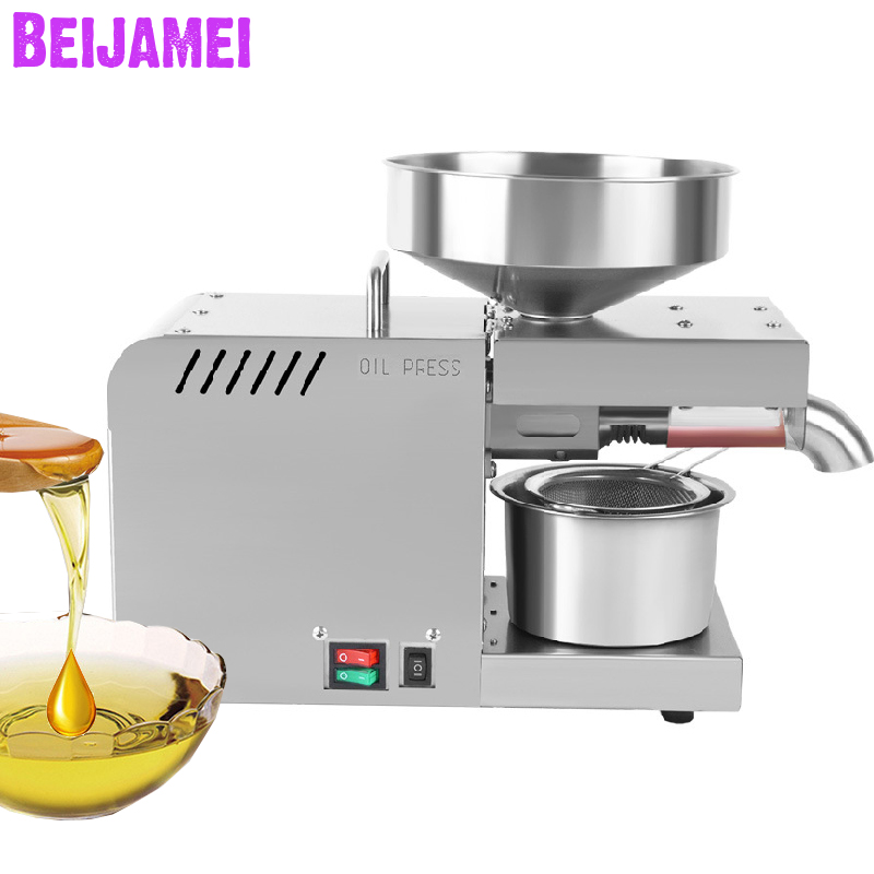 BEIJAMEI oil presser machine Sunflower rapeseed, tea, peanuts, sesame, walnuts seeds oil press machine home oil extraction