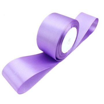 (25 Yards/Roll) Light Purple Single Face Satin Ribbon Wholesale Gift Wrapping Christmas Handmade DIY Ribbons