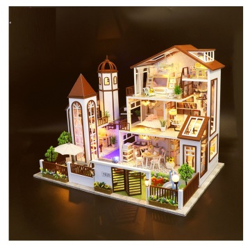 Big Castle Original lols Wooden Dollhouse Educational Toys villa style doll house Christmas Gift Lalek Domek Dla Lalek Dzieci
