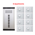 New Building 2-wired hands-free indoor phone Direct Press Key audio intercom doorbell Audio Door Phone system for 8 apartments